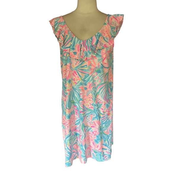 Lilly Pulitzer Ruffled V-Neck‎ Shift Dress - Picture 1 of 6